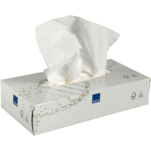 Ansiktsservetter 2-lags, 20 x 19,5 cm - 100 st/dispenserbox