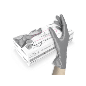 Lyxiga medicinska nitrilhandskar i silver - 100 st/fp